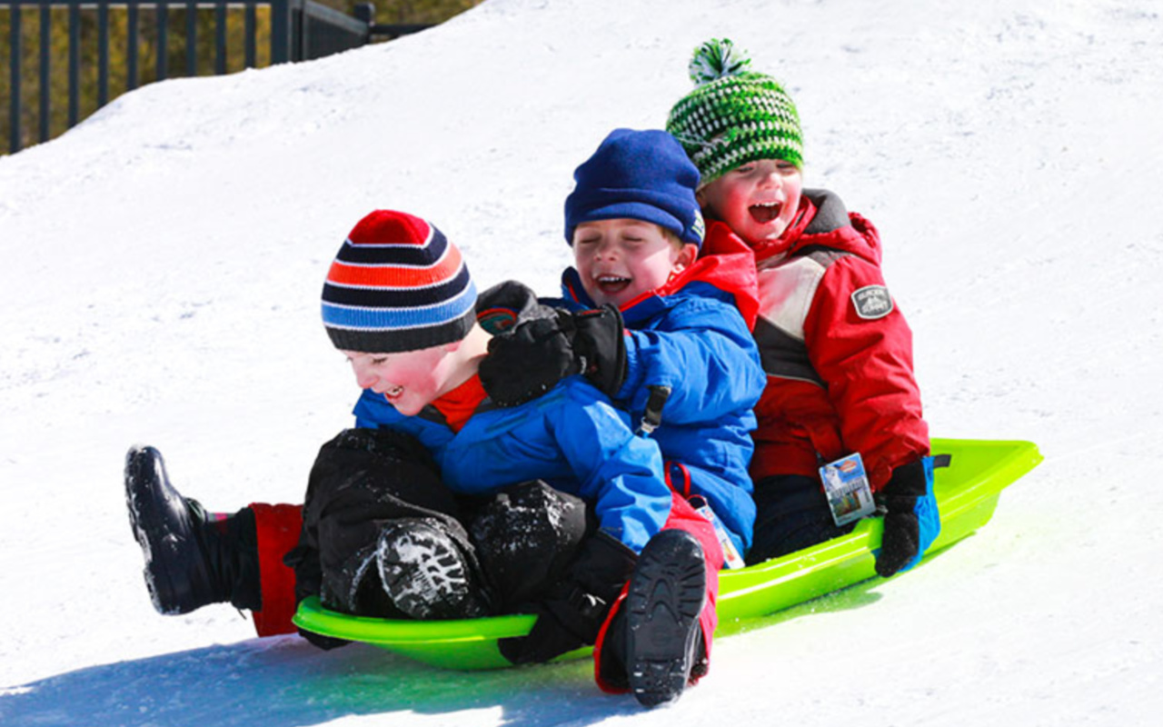 Kids sledding